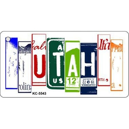 SMART BLONDE Utah License Plate Tag Art Metal Novelty Aluminum Key Chain KC-5543